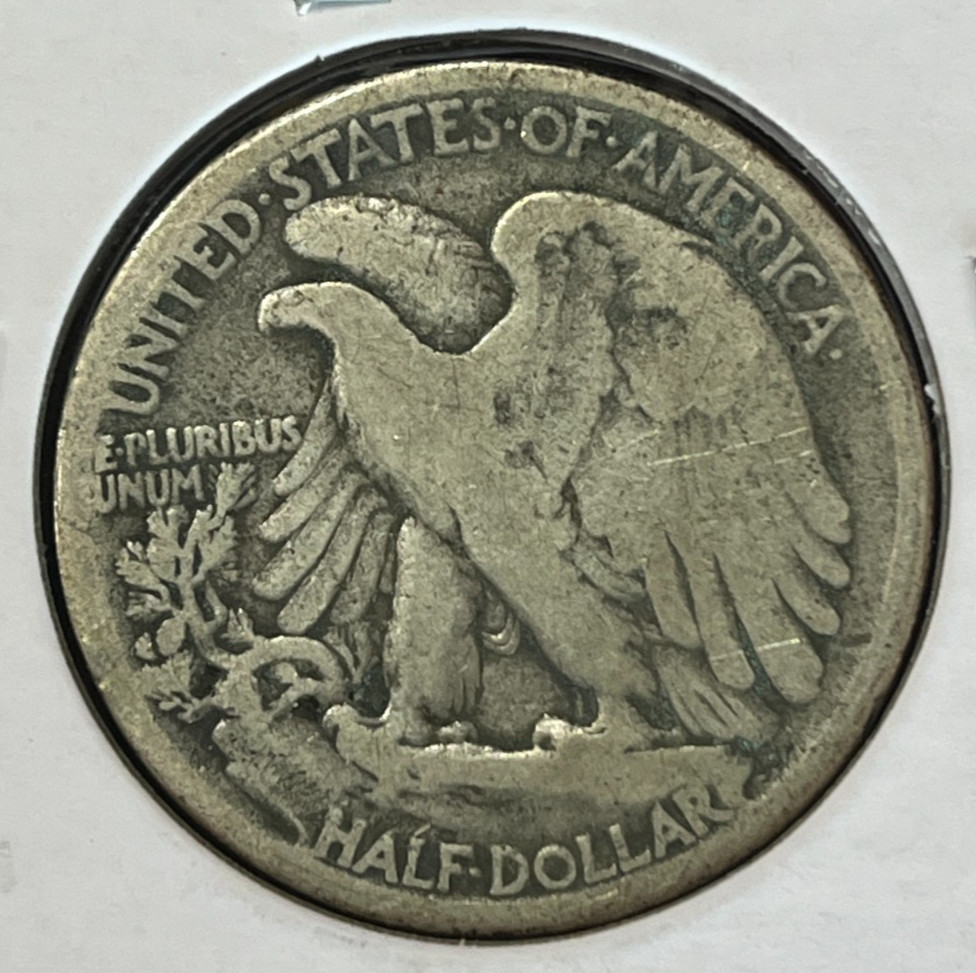 1917-D OBV Walking Liberty Half - Nice Grade -