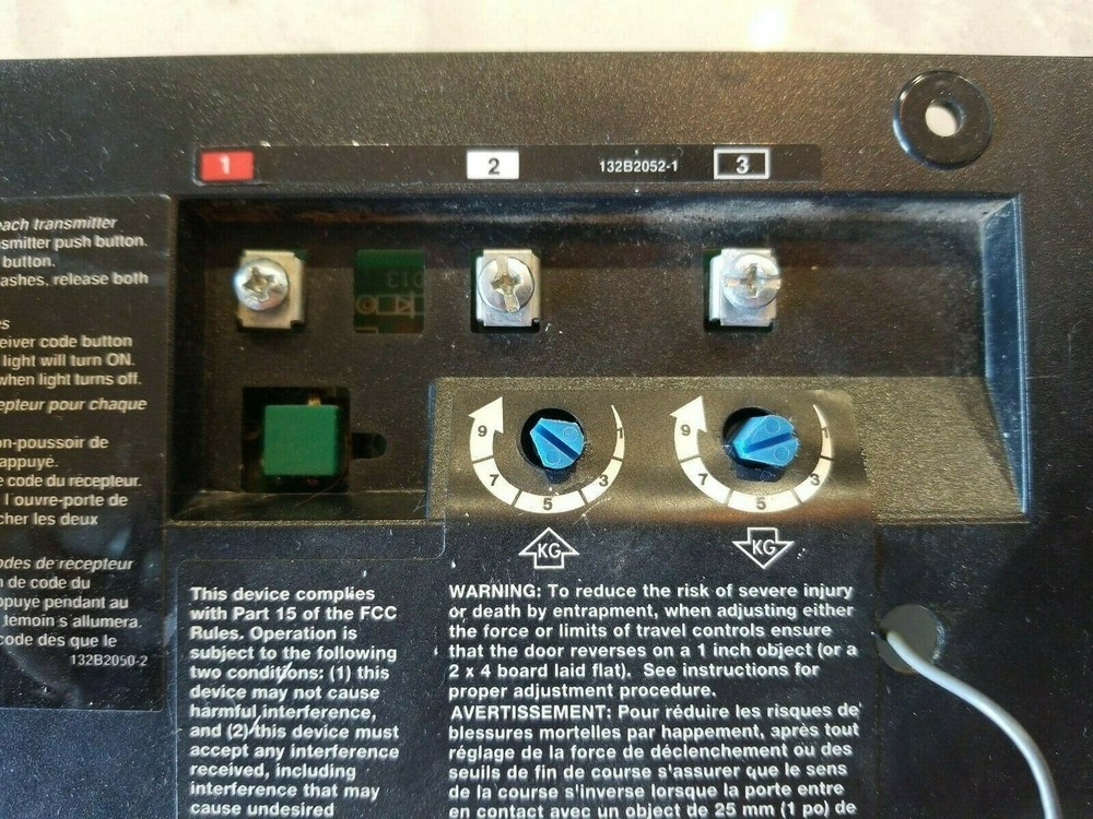 OEM Liftmaster Chamberlain Circuit Board End Panel Green Learn Button 41A4252-7D