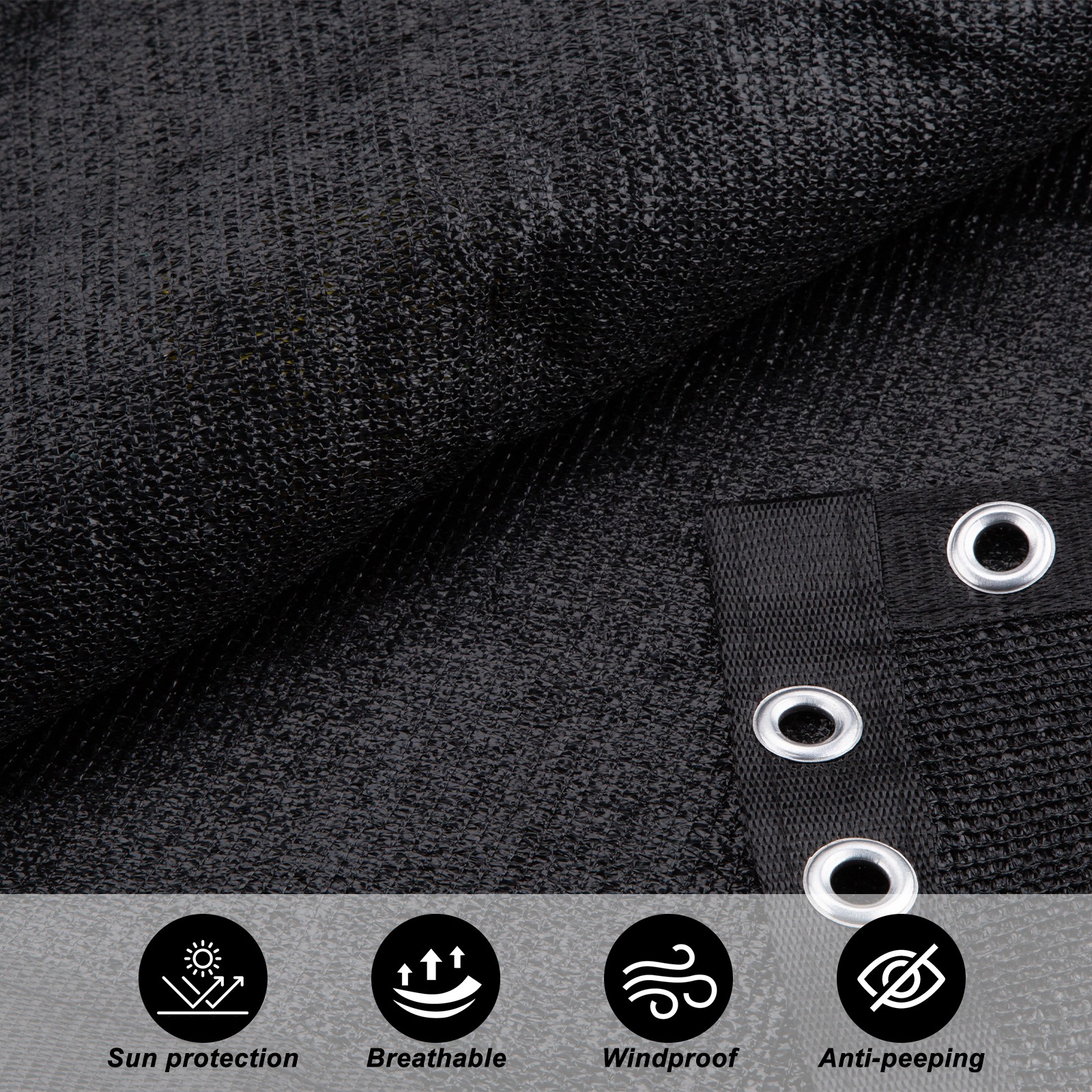 Fence Privacy Screen Mesh Cover Garden Yard 4' 5' 6' 8' Black Green Beige Brown