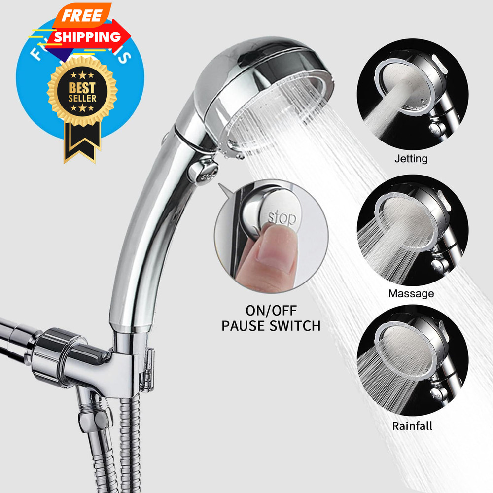 KAIYING Chrome High Pressure Handheld Shower Head Combo,