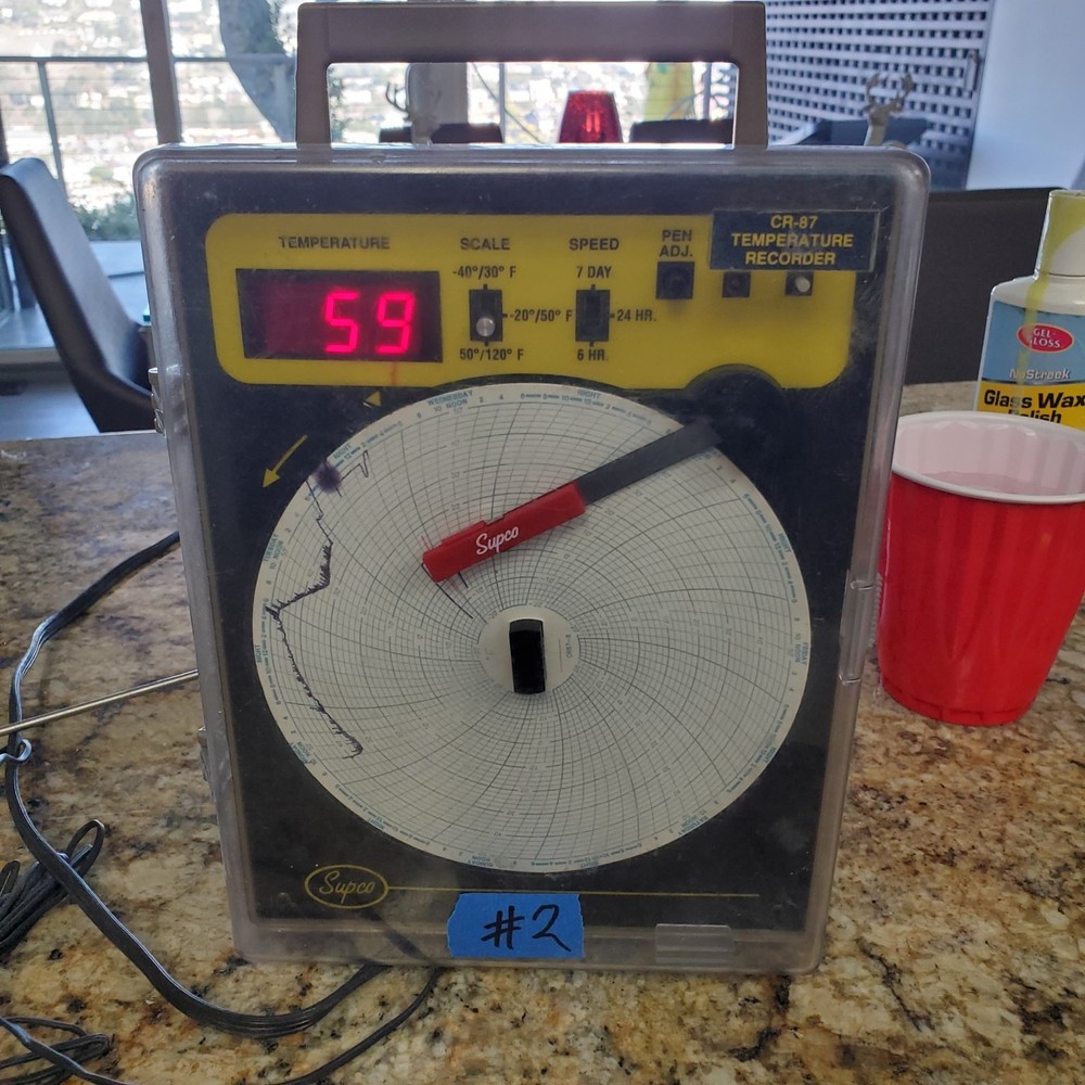 Supco CR87B 6" Fahrenheit Temperature Chart Recorder Complete #2