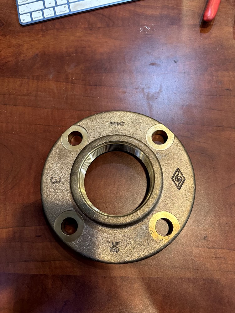 3" BRASS CIRCULATOR PUMP FLANGE