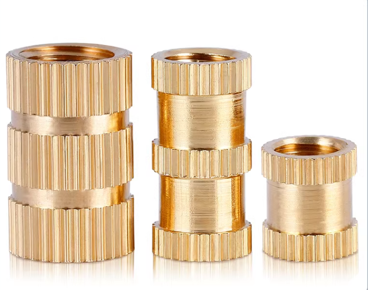 35pcs M2.5 Brass Knurled Injection Molded Nut Through-hole Nuts Pre-embedded