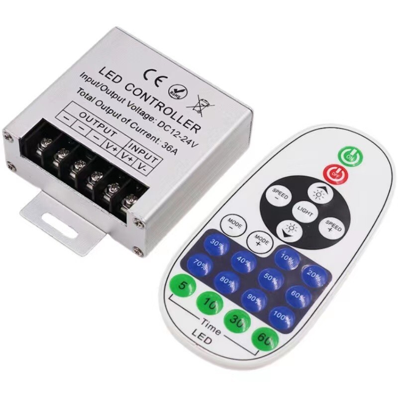 DC12-24V Single Color LED Light Strip Dimmer Wireless Remote Controller Dimmer