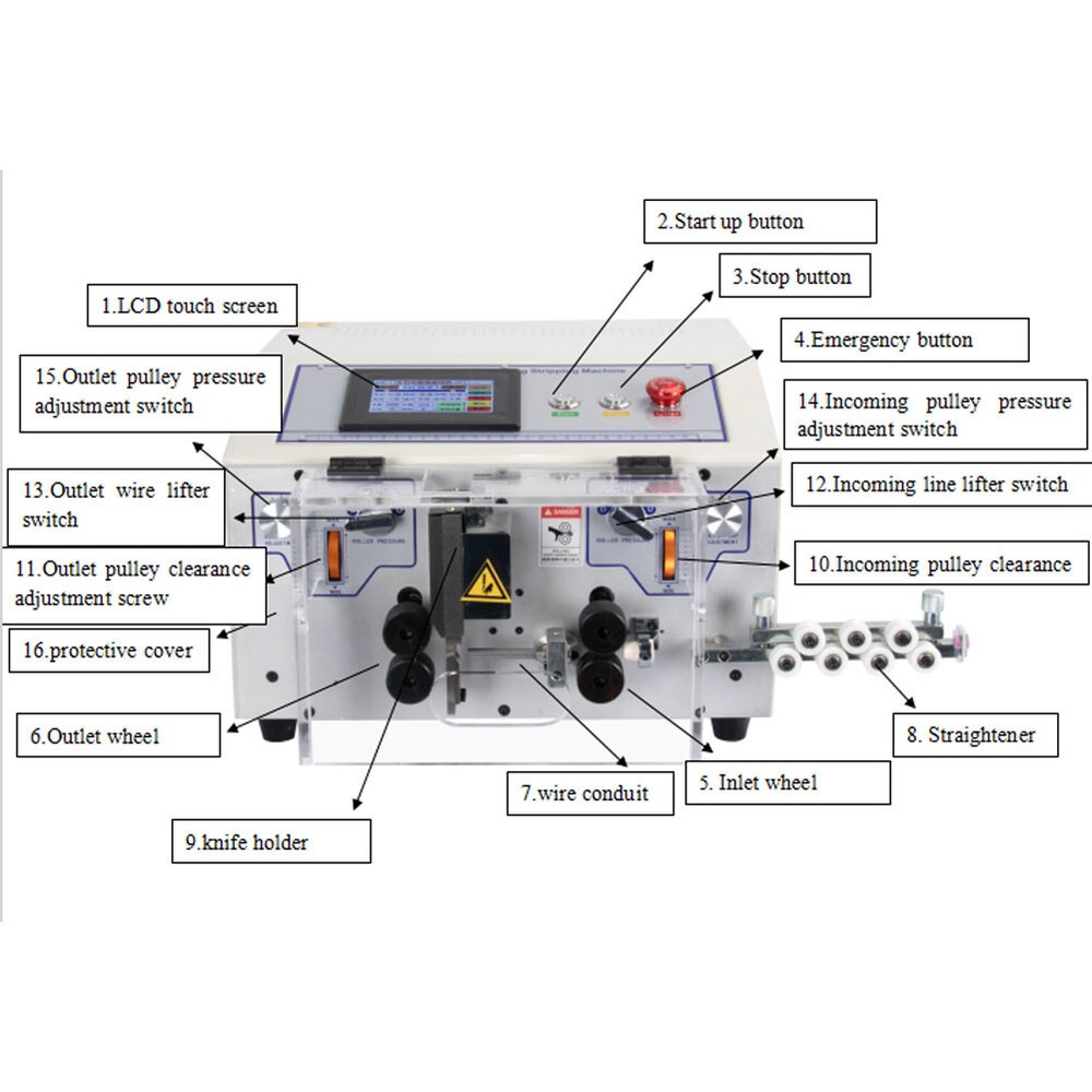 Automatic Adjustable Wire Stripping Machine Touch Screen Cable Stripping Machine