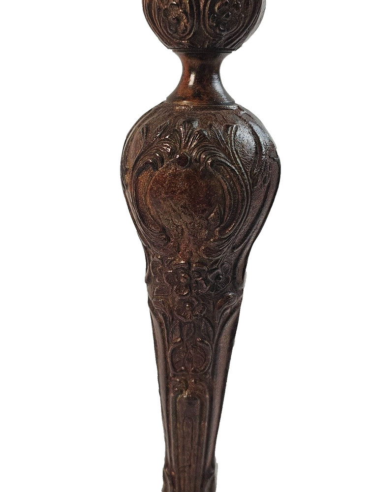 Vintage Single Solid Bronze Casting Lamp