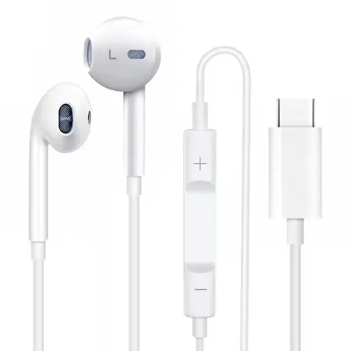 USB-C Type C Wired Headphones Earbuds for iPhone 16 15 Pro Max Plus, Samsung New