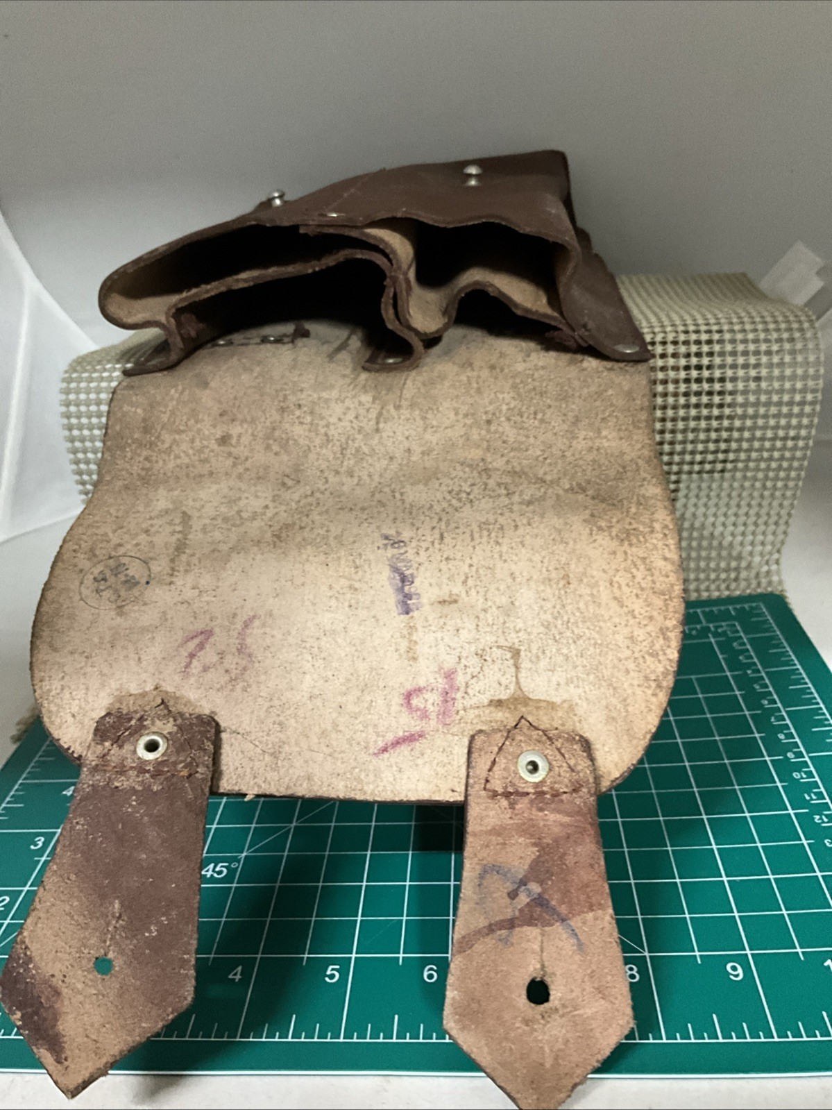 Romanian / Russian 4 Cell 7.62 Magazine Pouch Brown Leather