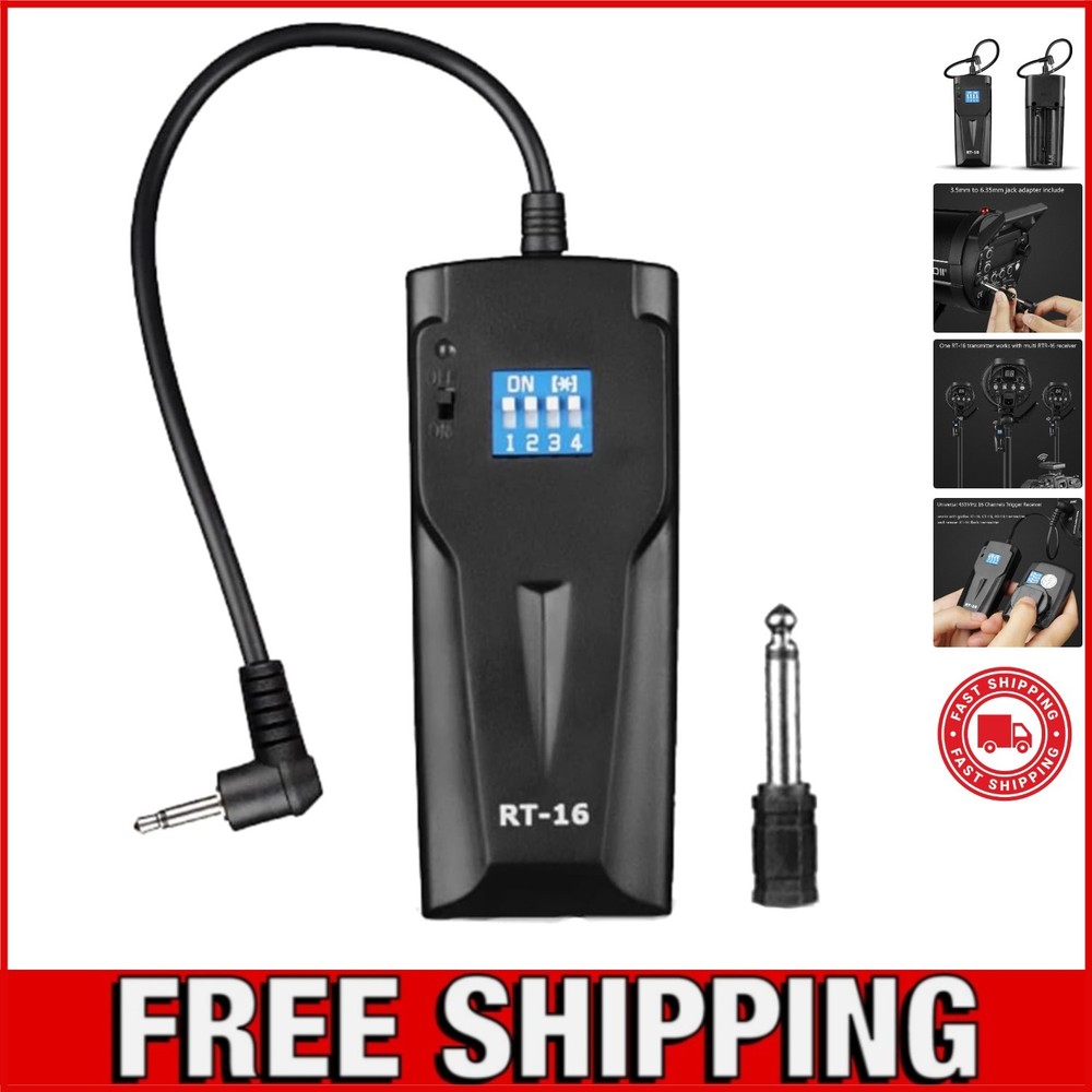 RTR-16 Flash Trigger Receiver - 433MHz, 16 Channels for Studio Strobe Lighting