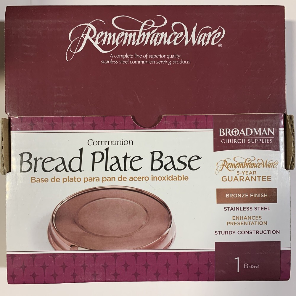 Communion-RemembranceWare-Bronze Stacking Bread Plate Base (Stainless Steel)