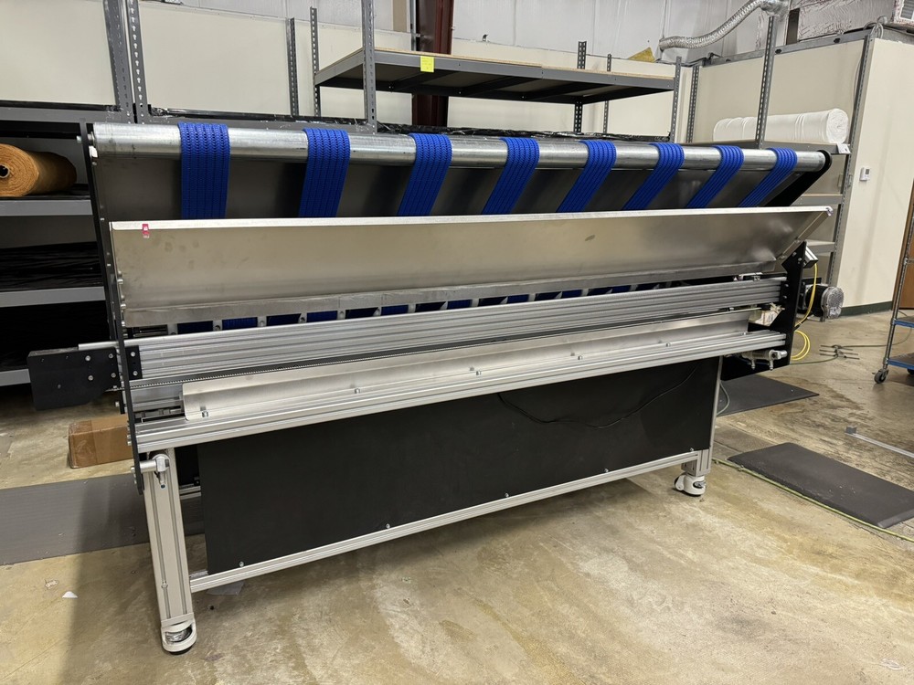 Automatic Belt Fed Measuring And Cutting Machine For Fabric