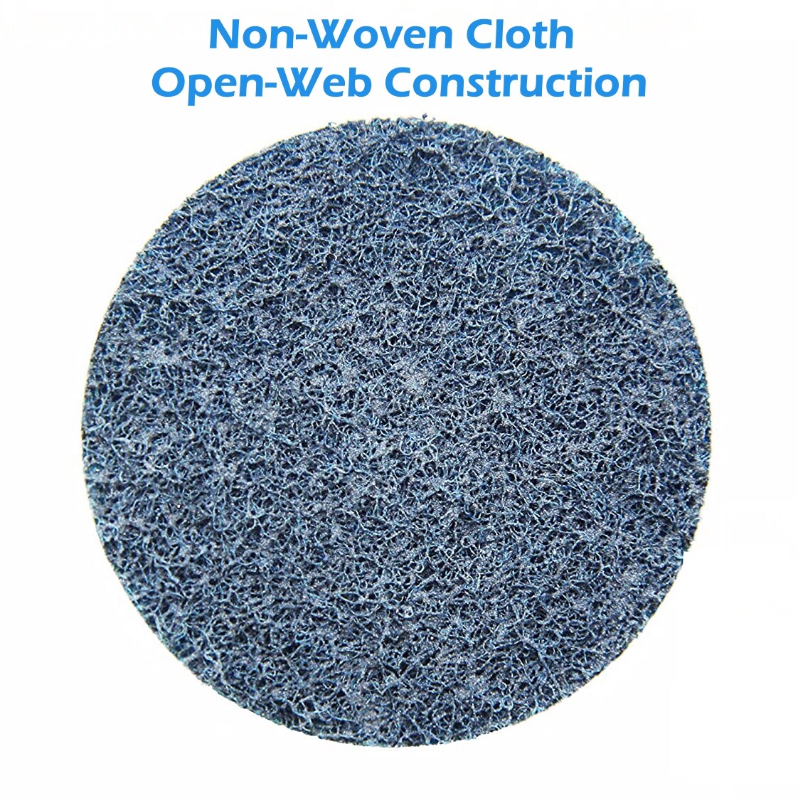 25 PACK 3in Fine Blue Non-Woven Pads Roll Lock Surface Sanding Grinding Disc