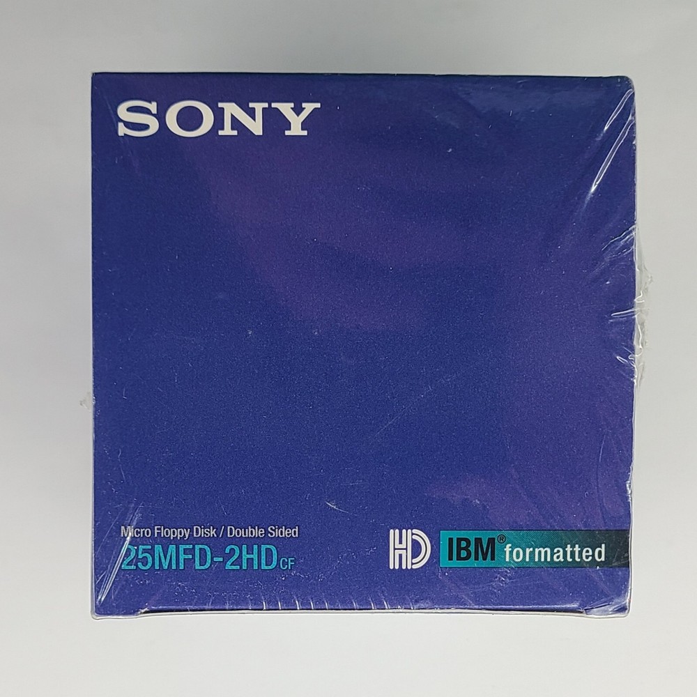 Sony HD IBM Formatted MFD 2 Micro Floppy Disk Double Sided 25 Pack 2HD - NEW