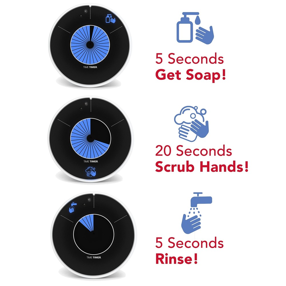 TIME TIMER WASH — 30 Second Visual Timer Promoting Proper Hand Washing for Pr...