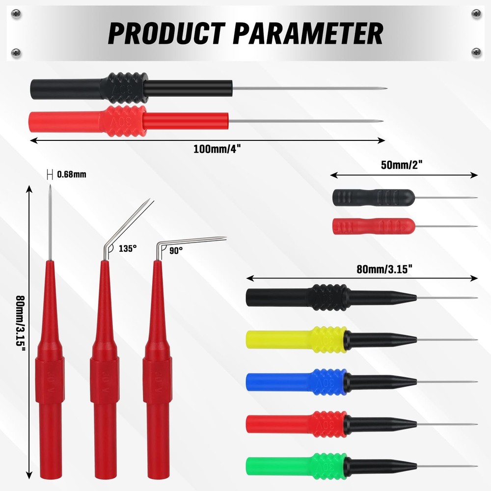43-Piece Back Probe Kit for Automotive Electrical Testing and Diagnosis Tools