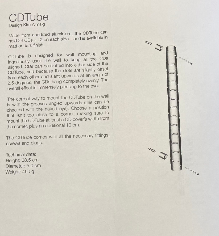 Rosendahl, "CDTube" CD Display Stand