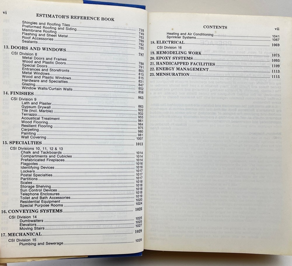 Walker’s Building Estimator’s Reference Book 21st Edition