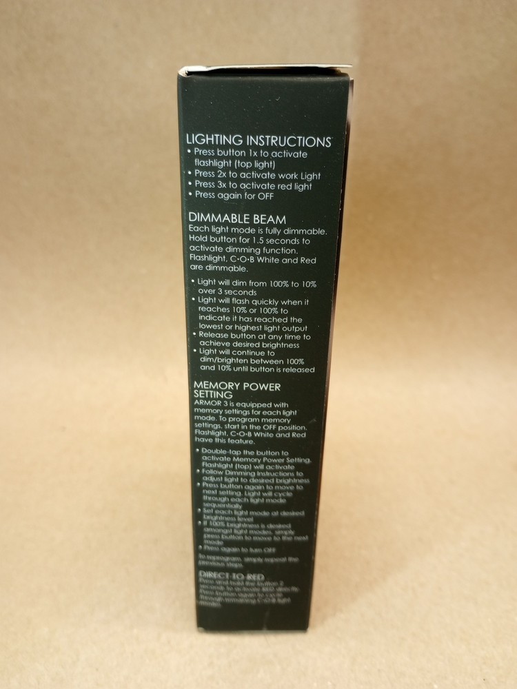Nebo Armor 3 Flashlight/Work Light Waterproof, Non slip Impact Resistant 4 Modes