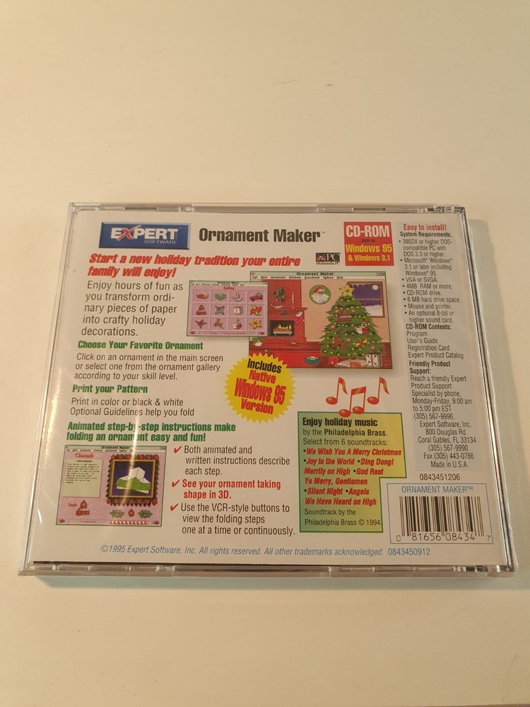 Ornament Maker Expert Software PC CD-Rom