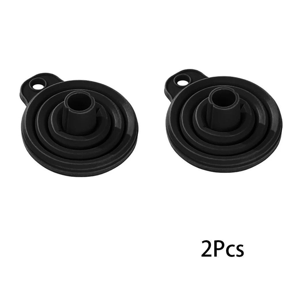 2PCS Foldable Silicone Funnel Car Engine Oil Liquid Pour Tool