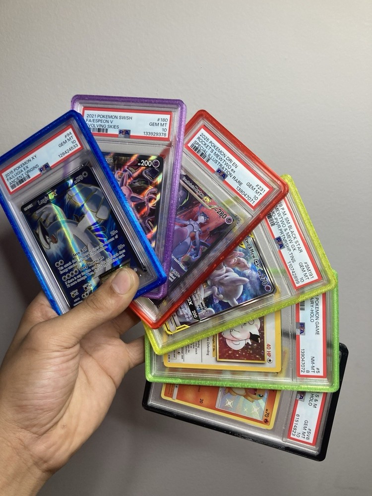 x6 PSA Graded Guard Holder Protector 3d Printed Soft Durable Multicolor Pack