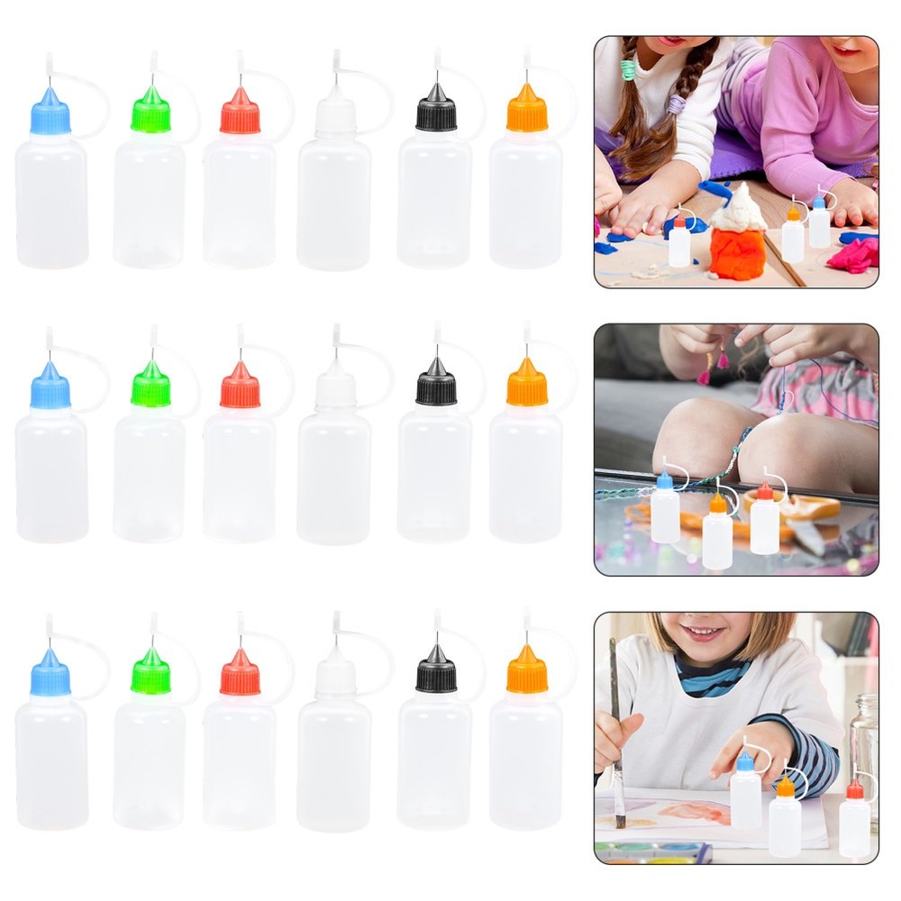 18 Pcs Applicator Bottles Glue Bottles Small Squeeze Bottles