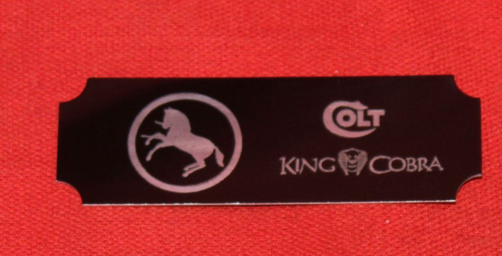Colt Firearms King Cobra Display Case Plaque