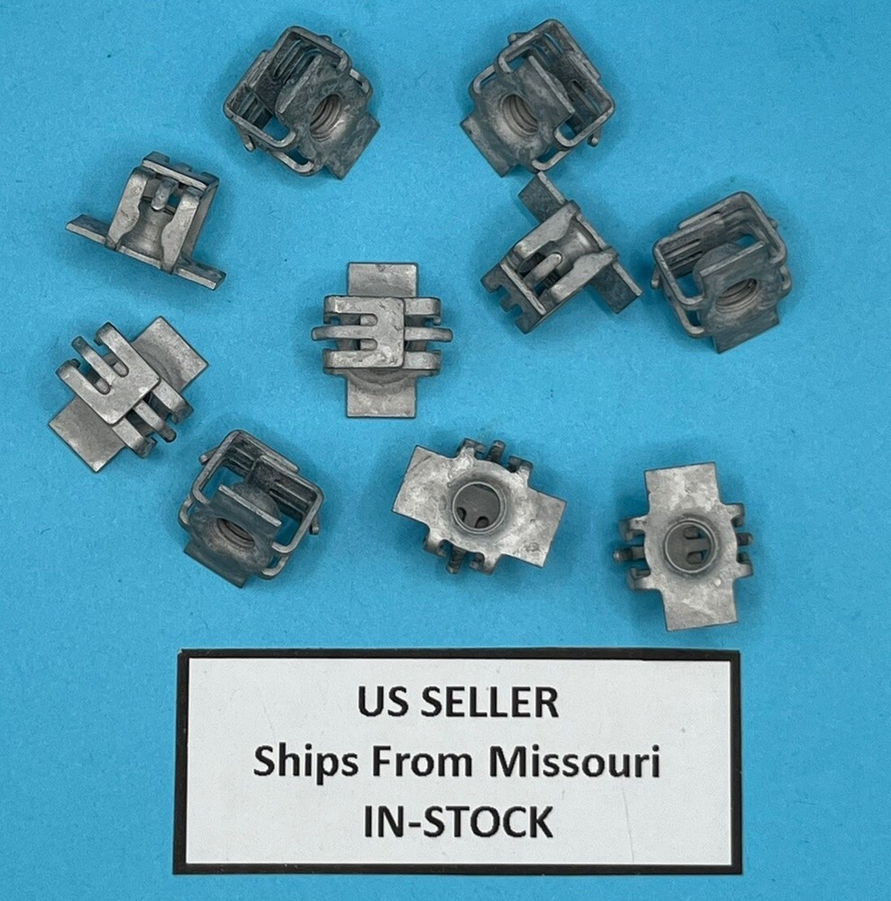 (Bag of 10) Air Duct / Rear Bumper Bracket Special Nuts Retainer for GM 11547582