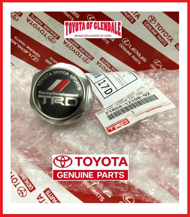 TOYOTA SCION LEXUS TRD OIL CAP FORGED BILLET ALUMINUM GENUINE OEM PTR04-12108-02