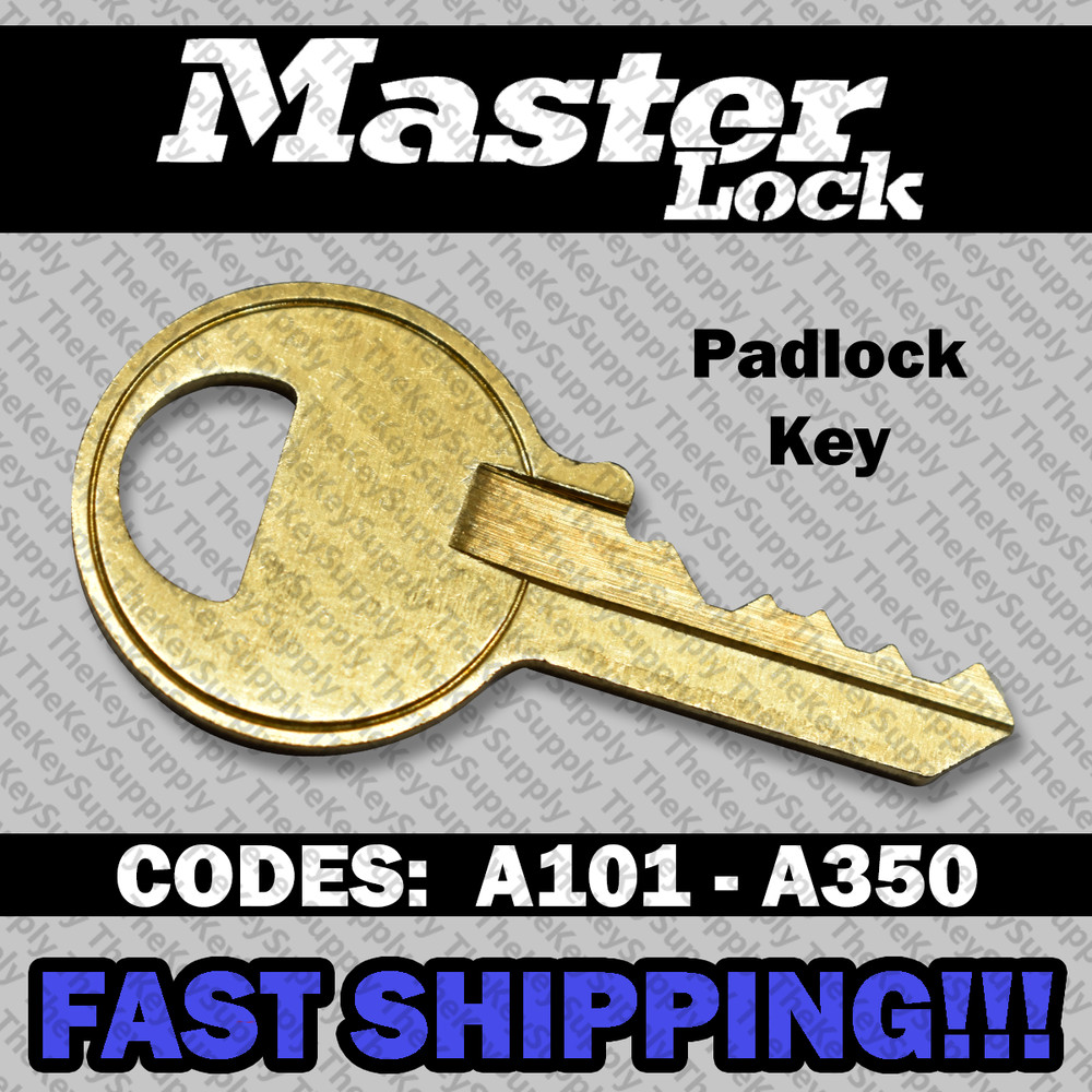 Master Lock Padlock Replacement Key Cut to Your Code A101 - A350