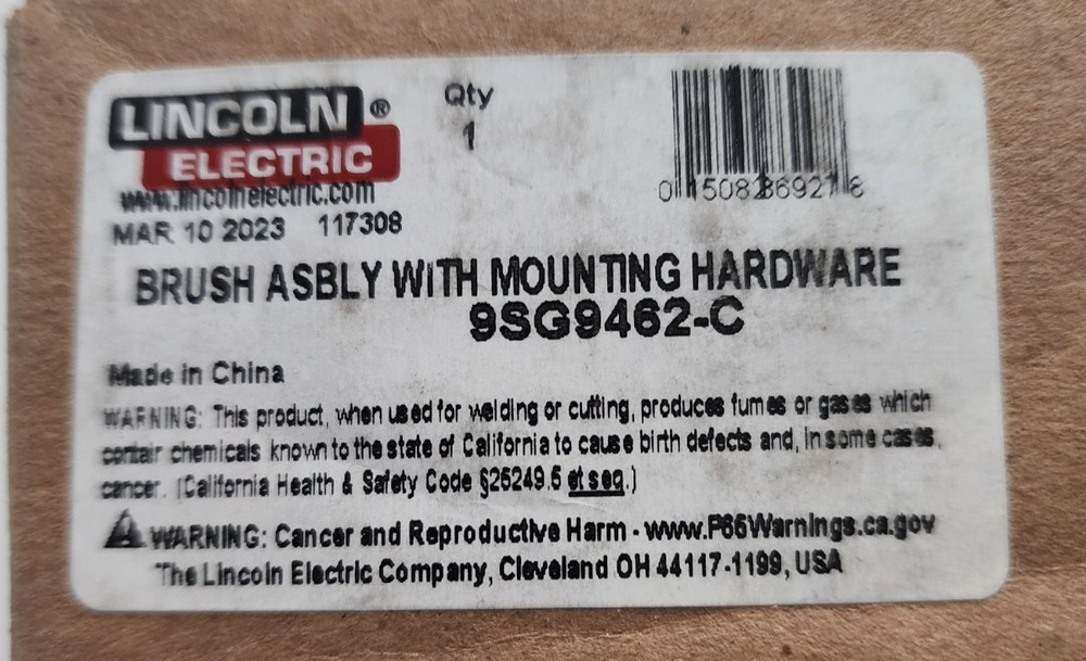 LINCOLN ELECTRIC BRUSH ASSEMBLY 9SG9462-C