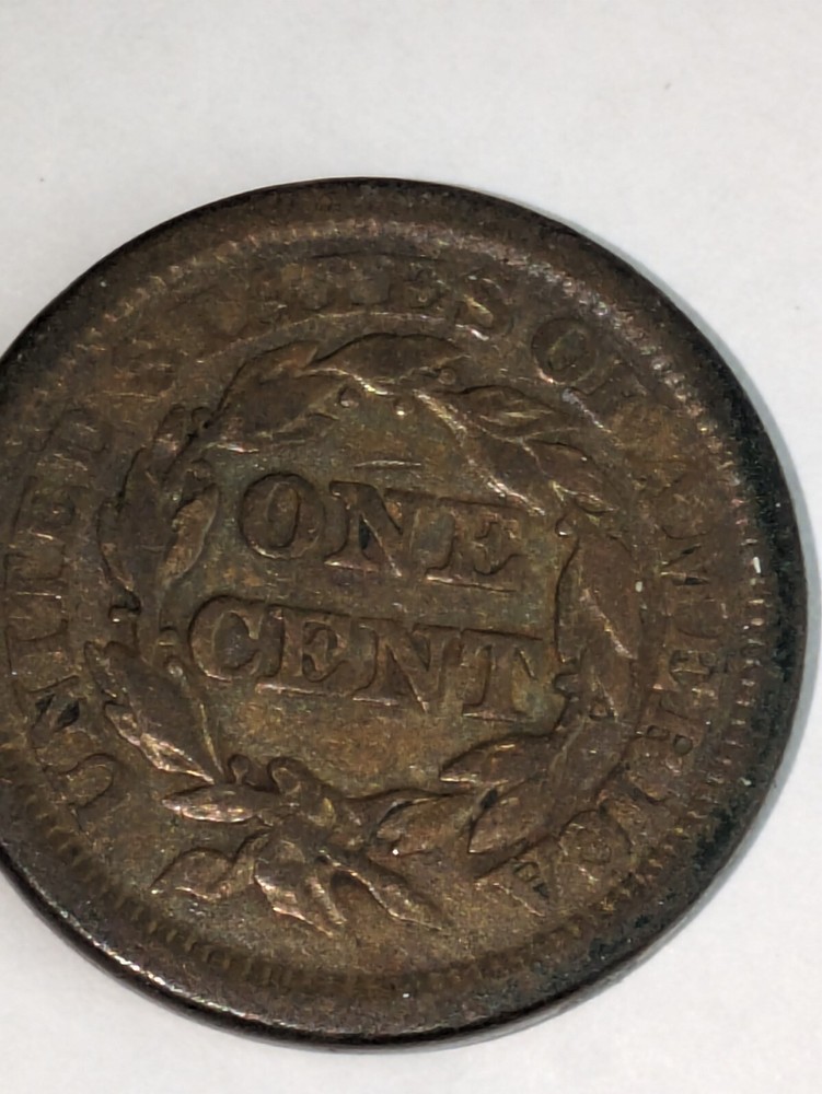 1853 BRAIDED HAIR LARGE CENT - Fine Plus No Problem Coin