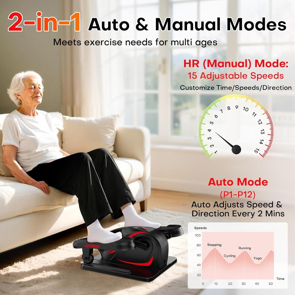 Under Desk Elliptical Machine Electric Elliptical Leg Exerciser While Sitting