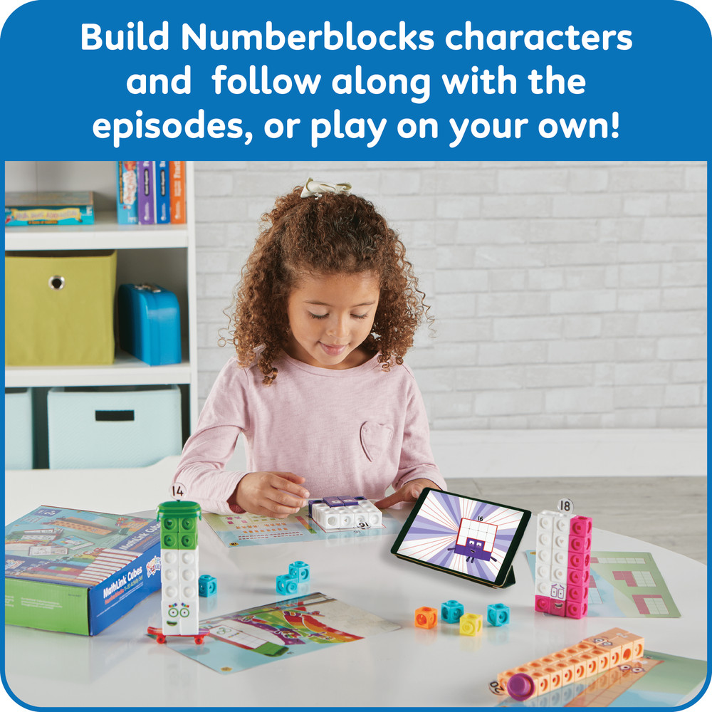 hand2mind Numberblocks 11-20 MathLink Cubes Activity Set, Elementary Math
