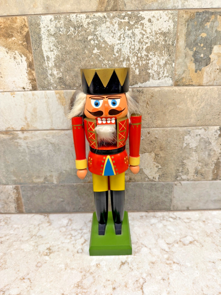 Vintage Expertic Soldier King 10" Nutcracker