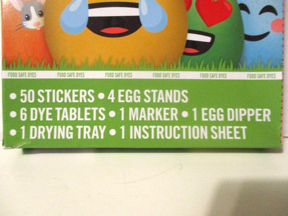 PAAS Easter Egg Coloring Kit - Eggmoji - Decorate 36 Eggs! Includes 50 Stickers