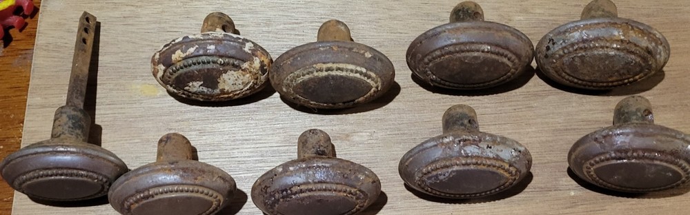 Antique Brass Door Knobs Handles 10 Plus 7 Accessories Hardware