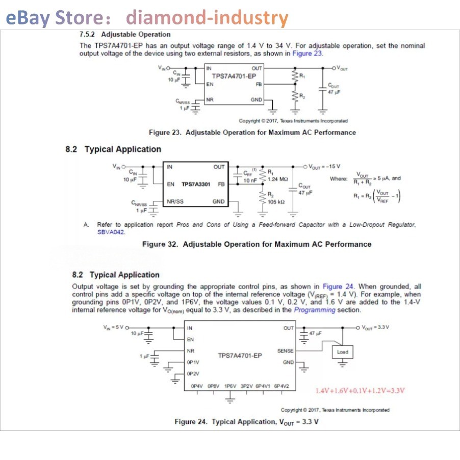 Linear Low Dropout Regulators TPS7A4701&TPS7A3301 for RF Amp Power Module PCBs