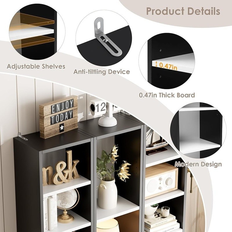 Adjustable Media Tower Rack DVD CD Storage Organizer Durable Display Shelves New