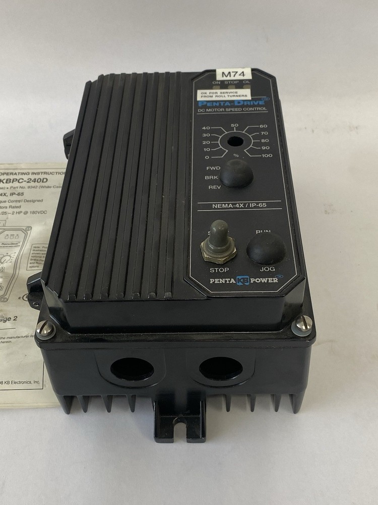 KB Electronics KBPC-240D 9338 Adjustable DC Motor Speed Controller 0-90/180VDC