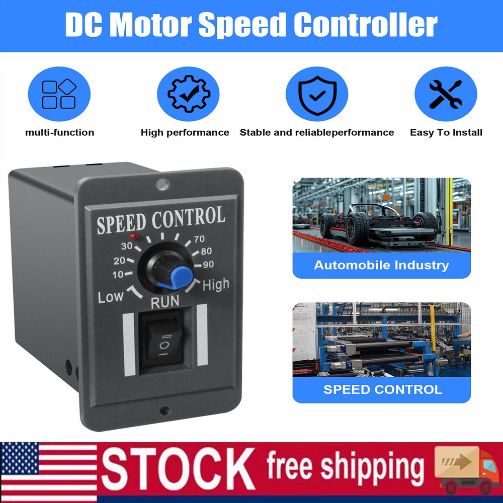 DC 10-60V 6A PWM DC Motor Speed Controller Reversible Switch Regulator Switch