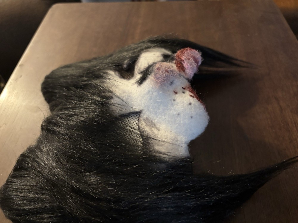 emo vampire cat therian mask. 100% handmade! READ DESCRIPTION