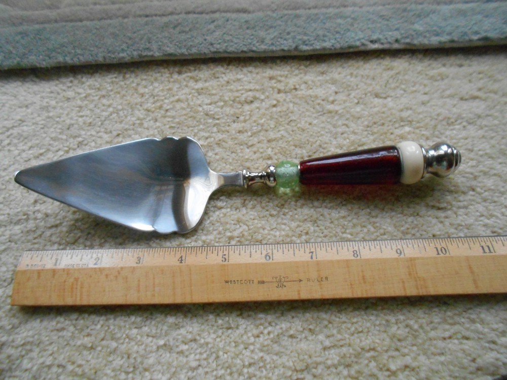 Glass Handled Cake Server