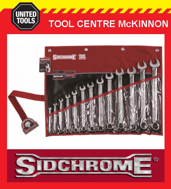 SIDCHROME SCMT22410 13pce RING & OPEN END A/F SPANNER SET