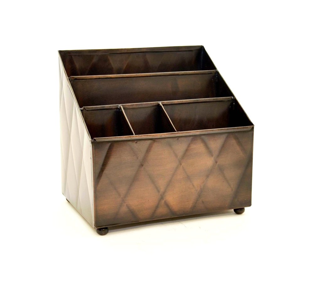 Letter & File Organizer, Quilted Pattern- 9"W x 9"H x 6"D.