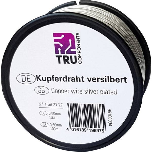TRU COMPONENTS 1562127 Copper Wire Diameter (Without Insulation): 0.60mm 100m