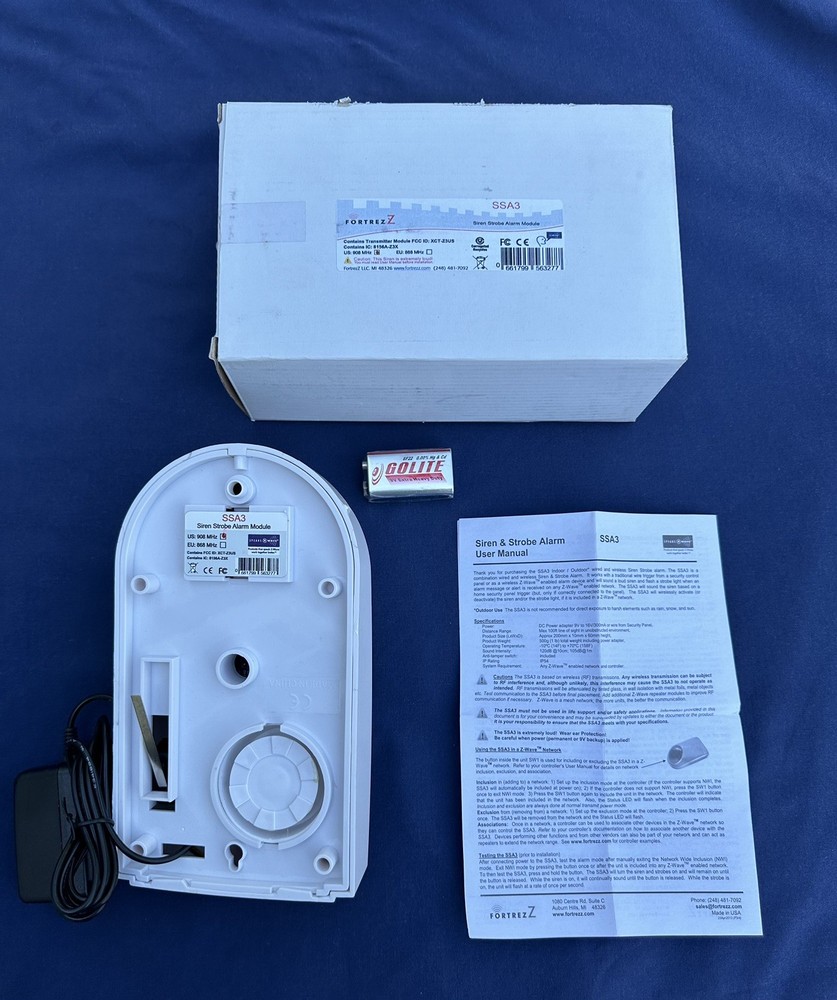FortrezZ ** Siren Strobe Alarm Module ** SSA3