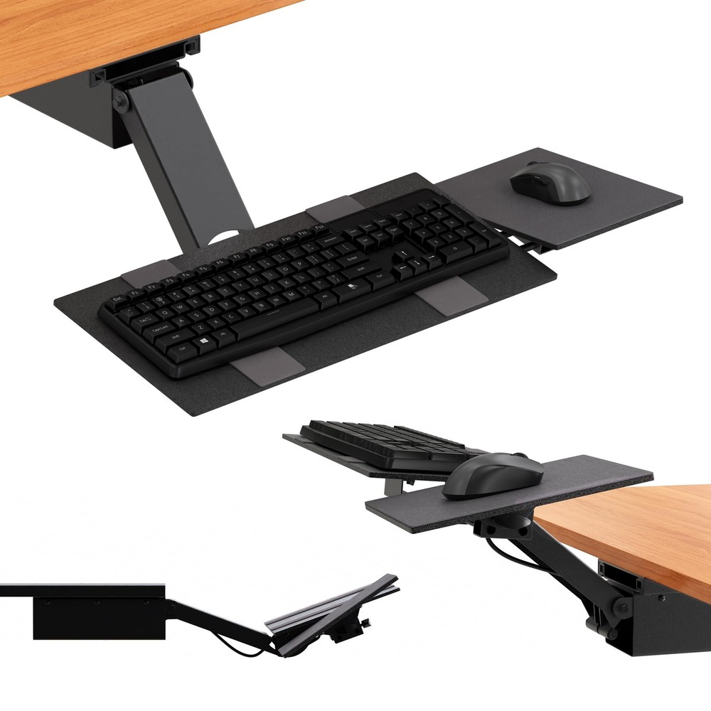 Uncaged Ergonomics KT2-b Under-Desk Adjustable Height & Angle Sit to Stand Up...