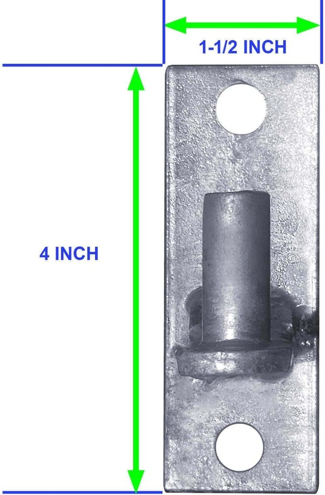 Wall Mount Chain Link Fence Gate Hinge 5/8 Steel 2 Pack Rustproof Vertical