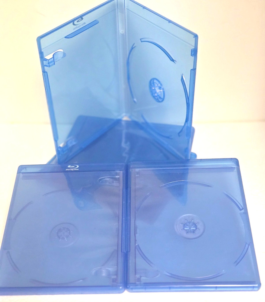 11mm Replacement Single Blu-ray Case with Clear Outer Sleeve & Clips for Artwork